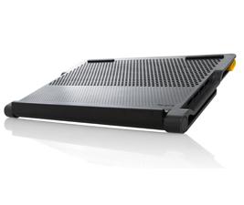 Targus Chill Mat™ with dual fans and 4-port hub, showcasing adjustable height and sleek design.